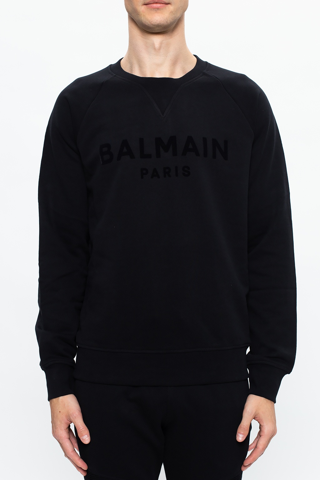 Balmain Sweatshirt with velvet logo | Men's Clothing | Vitkac